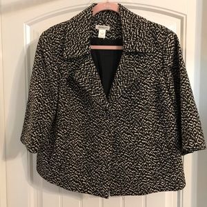 Harold’s Printed Black and Cream Jacket